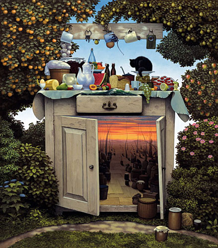 Grandma's Kitchen - Jacek Yerka 